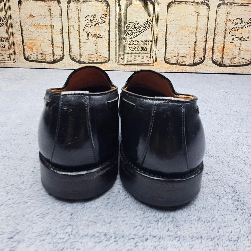 Vintage Allen Edmonds Grayson Calfskin Leather Loafers Mens 7.5D Black Shoes USA